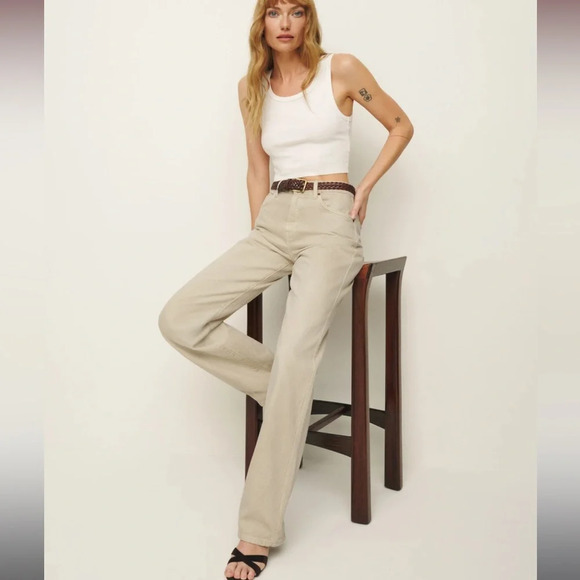 Women’s CAMBIO US size 8 tan jeans in excellent like-new condition - Picture 1 of 4